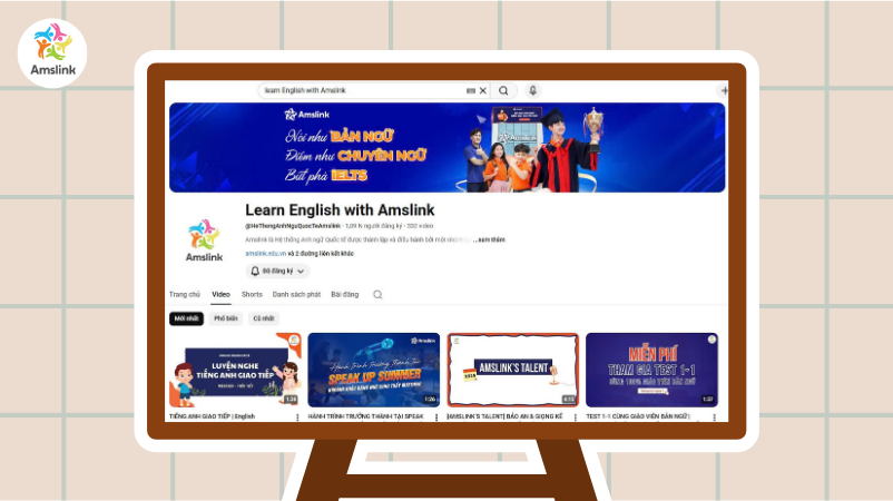 Learn English with Amslink cung cấp các video luyện nghe tiếng Anh phù hợp với nhiều trình độ