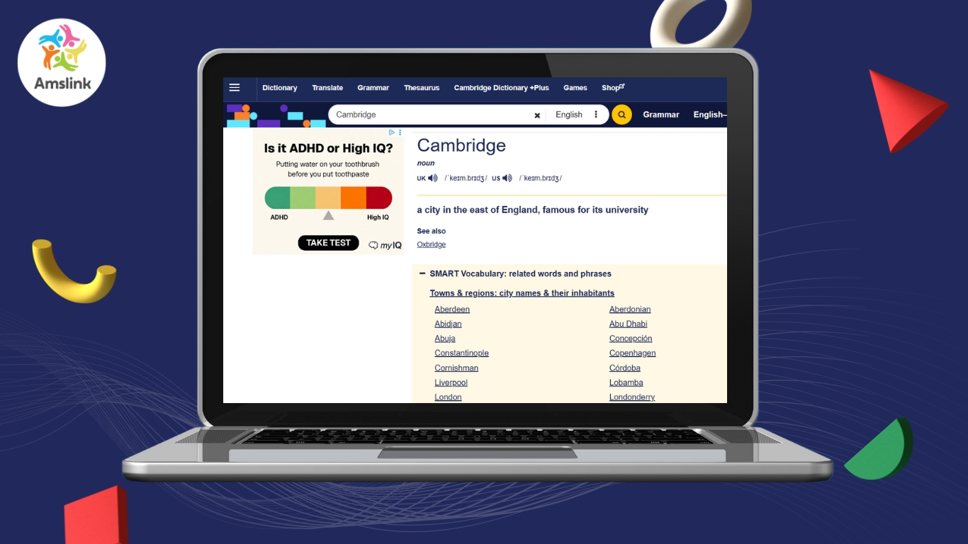 Trang web cung cấp 2 giọng phát âm để bạn có thể dễ dàng luyện tập