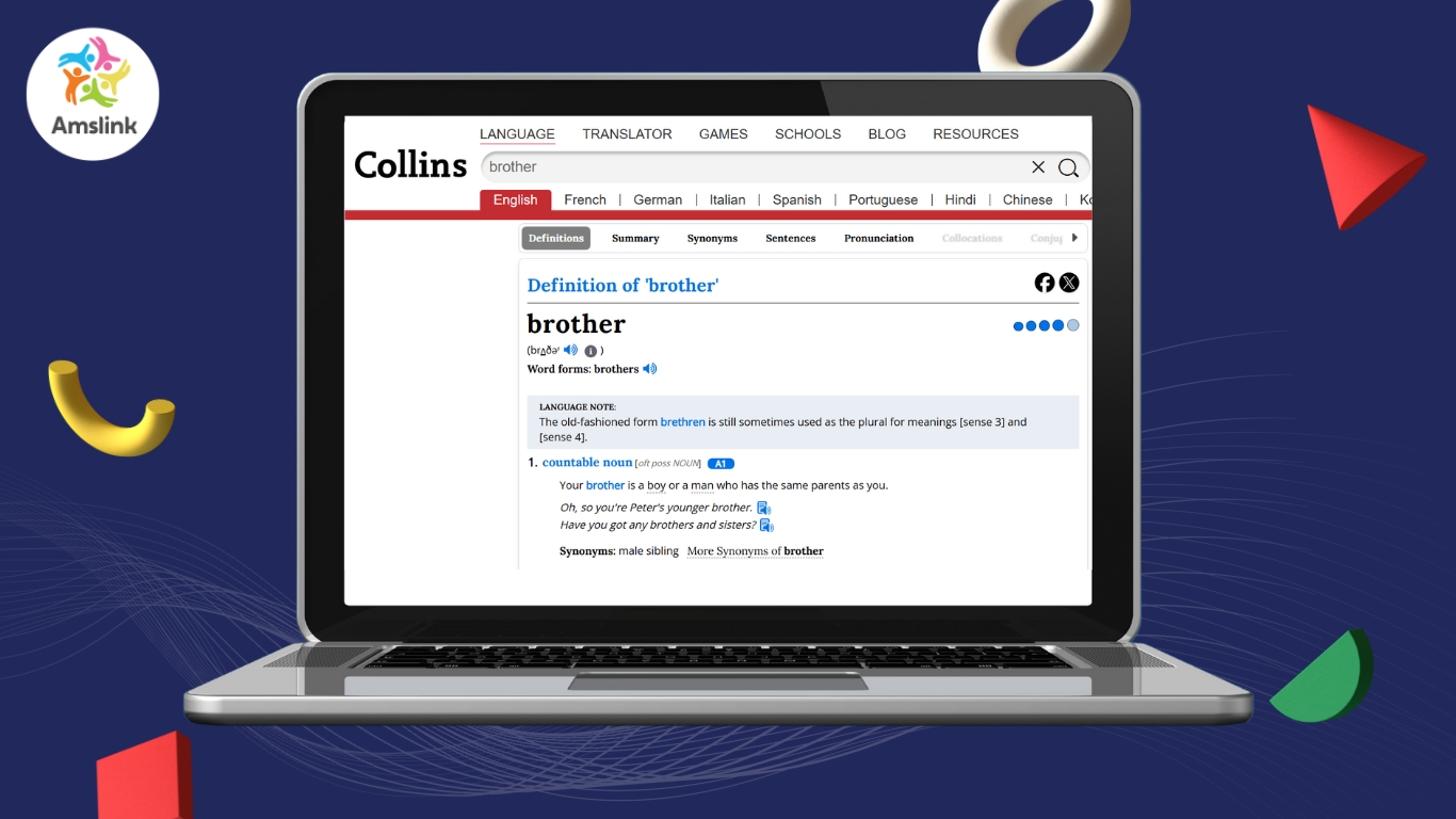 Collins Dictionary là trang web có nguồn ngữ liệu phong phú