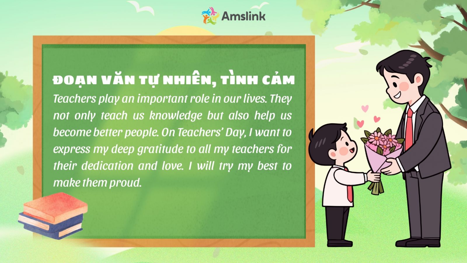 Tham khảo đoạn văn bằng tiếng Anh tự nhiên và giàu tình cảm