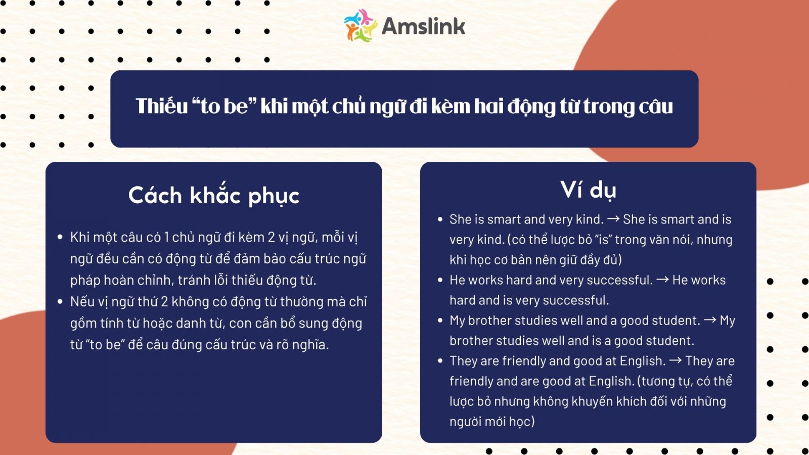 Thiếu “to be” trong câu có 2 động từ gây ra lỗi thừa thiếu động từ phổ biến