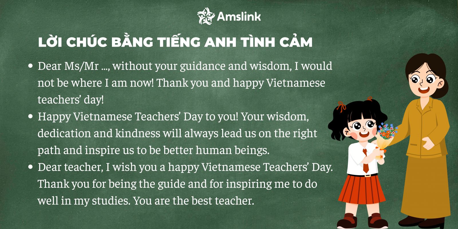 Gửi đến thầy cô những lời chúc tình cảm nhất nhân ngày 20/11