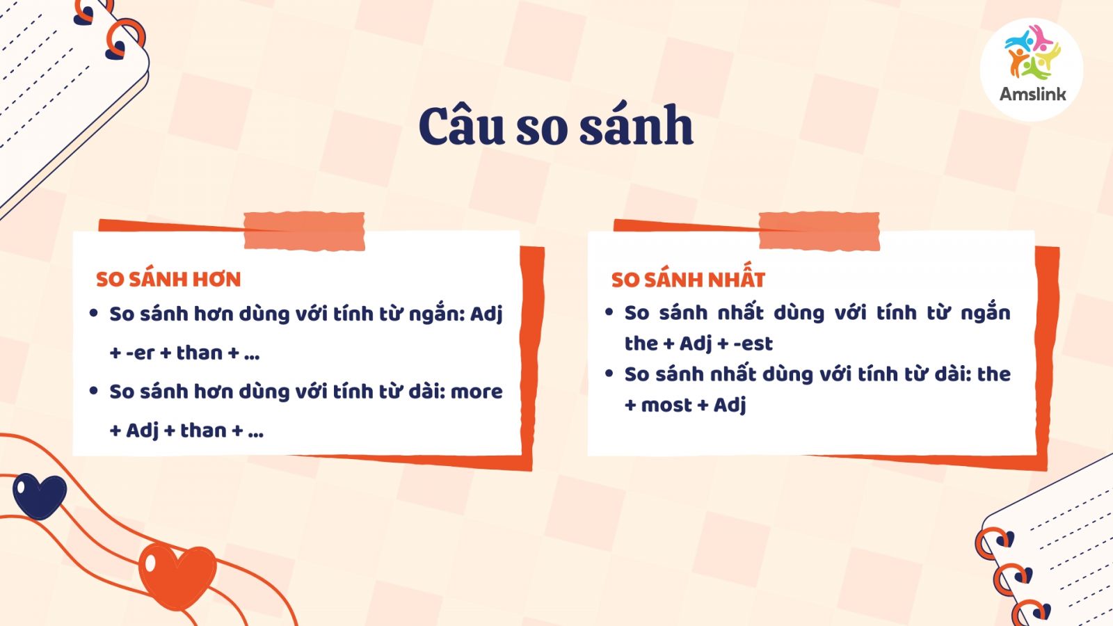 Câu so sánh trong tiếng Anh 7 dùng để đối chiếu sự khác nhau của sự vật