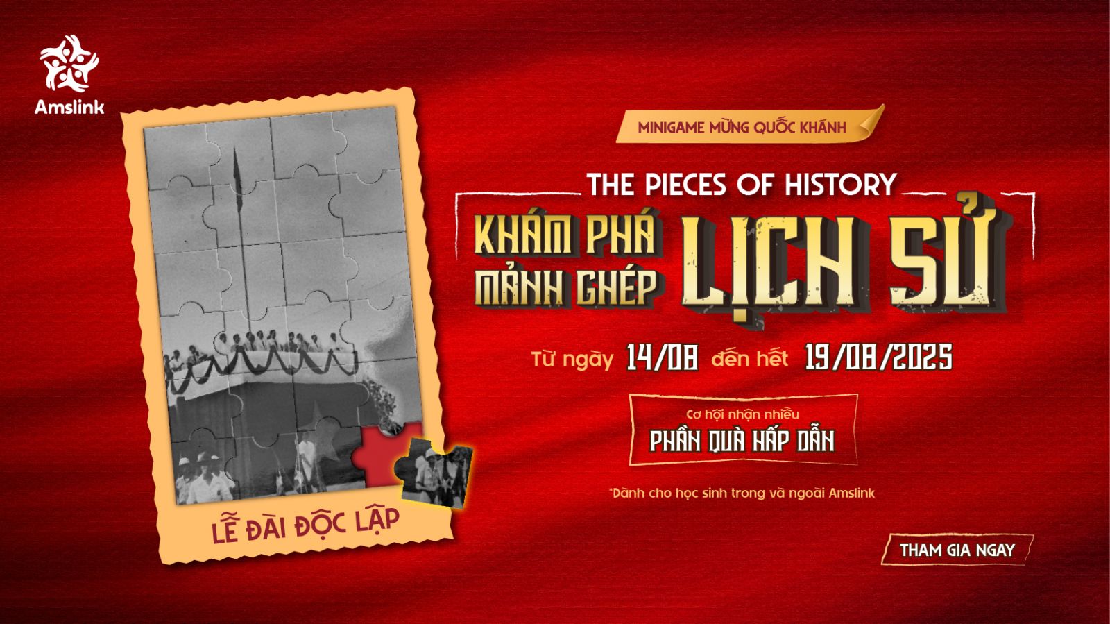 Minigame "The Pieces of History - Khám Phá Mảnh Ghép Lịch Sử”